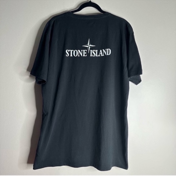 STONE ISLAND Men's Black T-Shirt Size 3XL - Picture 3 of 7